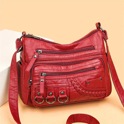Olivia™ Vintage Charm | Sac à Fermeture Éclair Souple