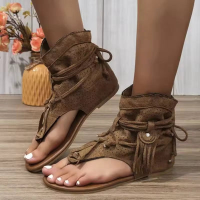 Ella™ - Sandales Vintage à Franges