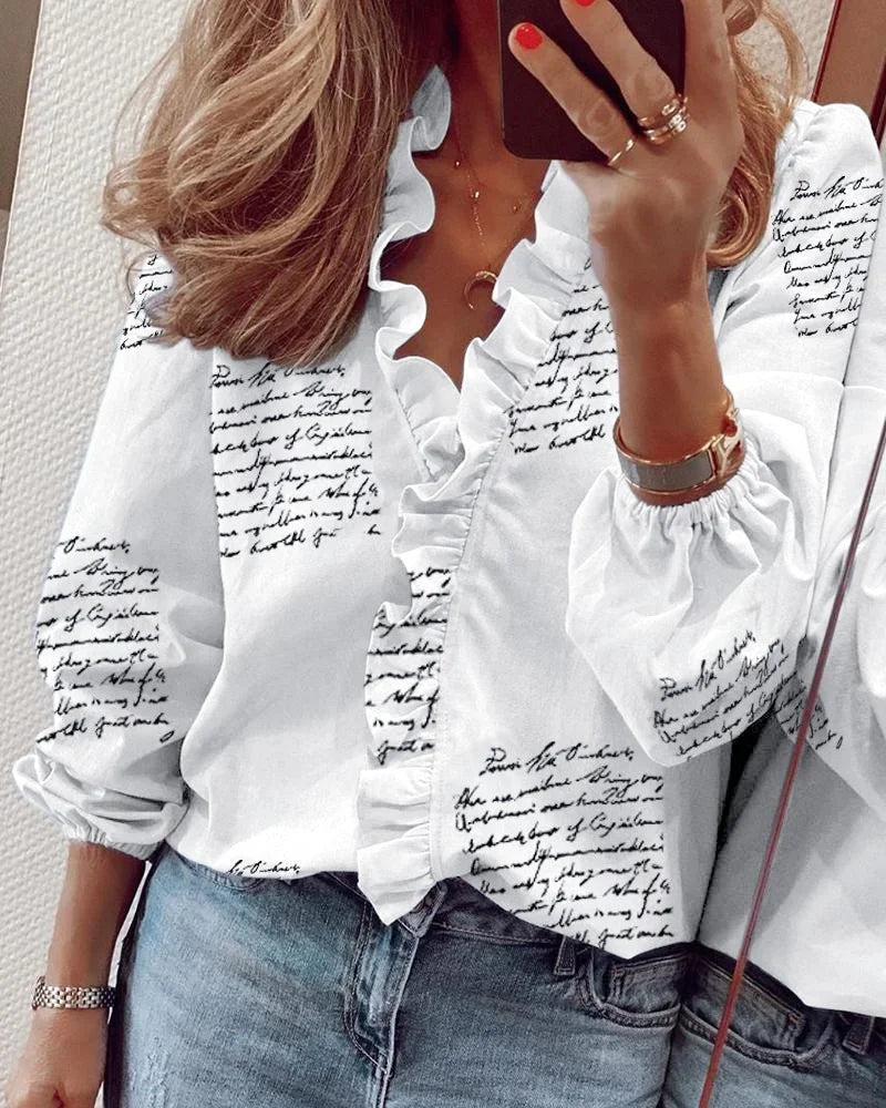 Enola™ | Blouse Féminine avec Volants Ludiques