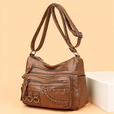 Olivia™ Vintage Charm | Sac à Fermeture Éclair Souple
