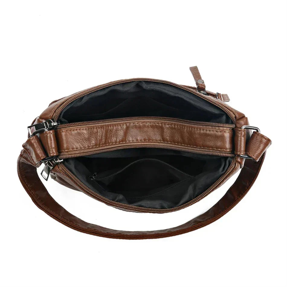 Olivia™ Vintage Charm | Sac à Fermeture Éclair Souple