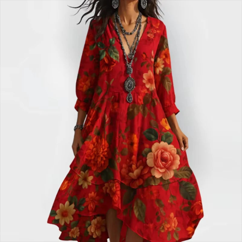 Marina | Robe Midi Fleurie