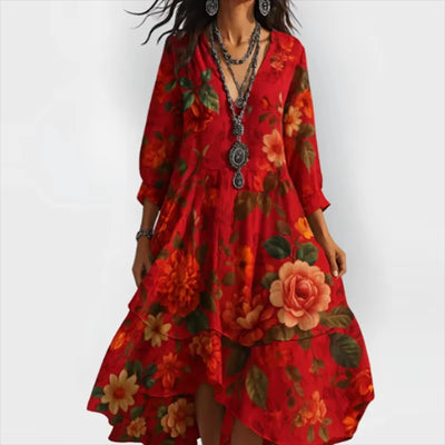 Marina | Robe Midi Fleurie