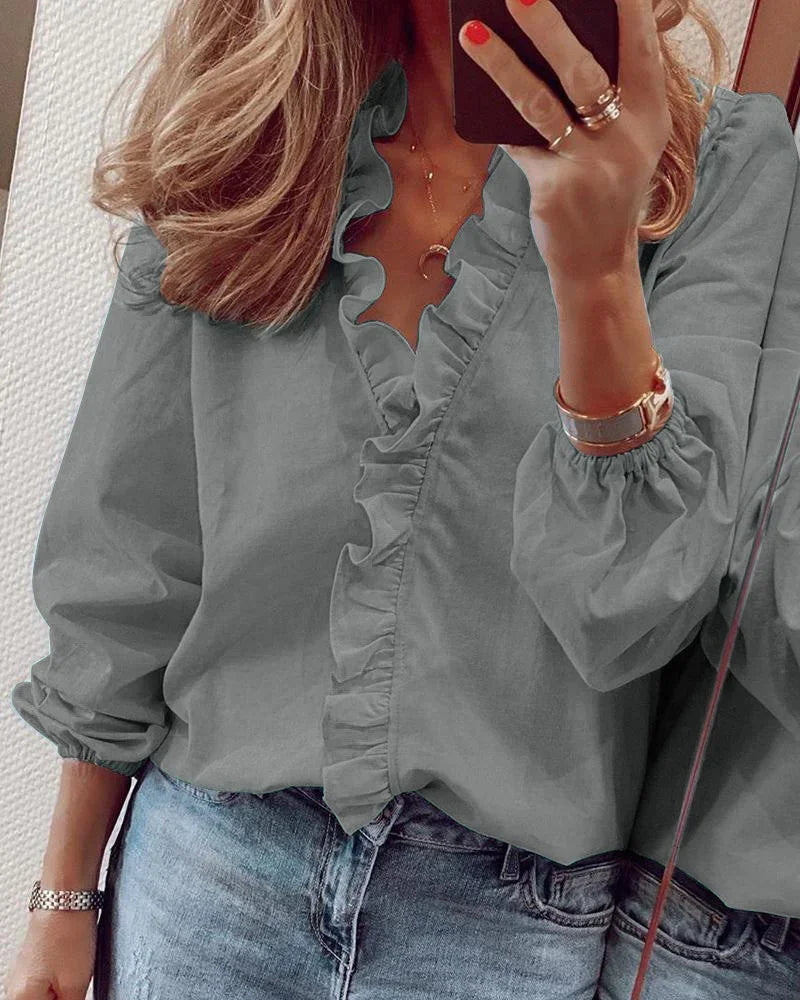 Enola™ | Blouse Féminine avec Volants Ludiques