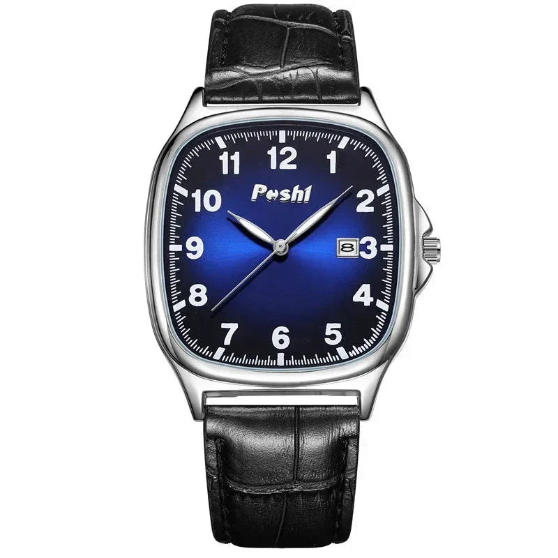 Montre à Quartz avec Bracelet en Cuir de Mode