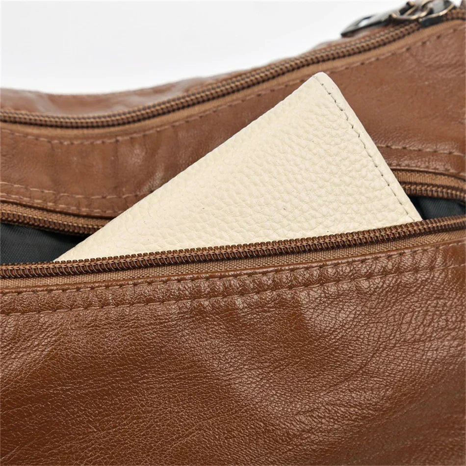 Olivia™ Vintage Charm | Sac à Fermeture Éclair Souple