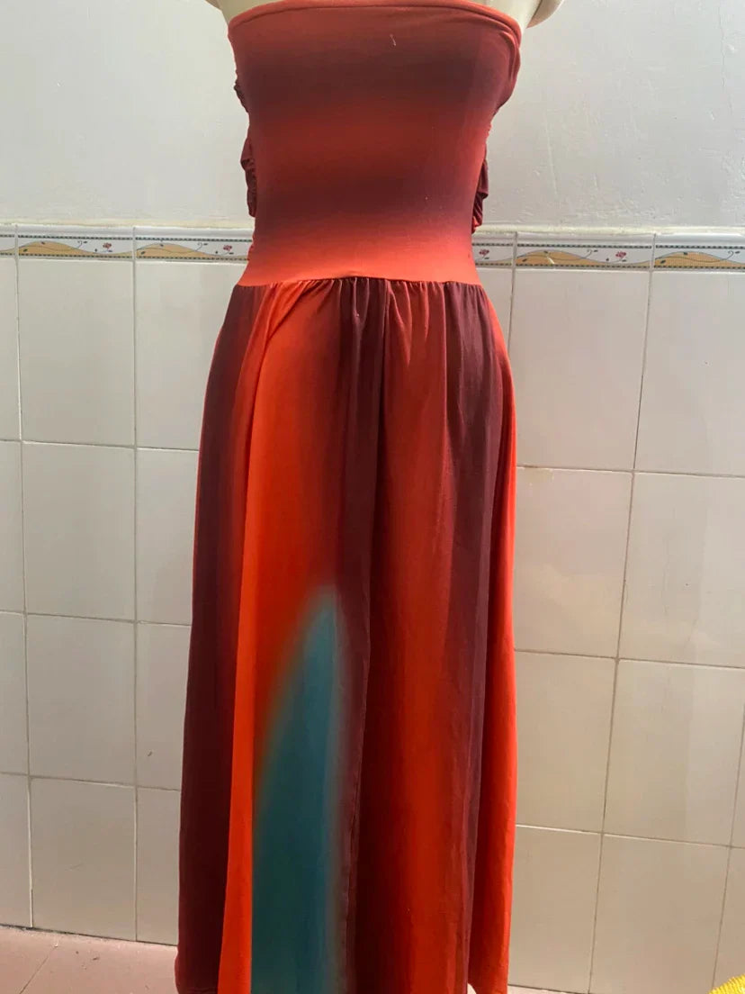 Diana | Robe Maxi Élégante à Rayures Colorées