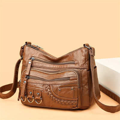 Olivia™ Vintage Charm | Sac à Fermeture Éclair Souple