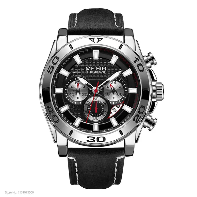 Montre à Quartz avec Bracelet en Cuir