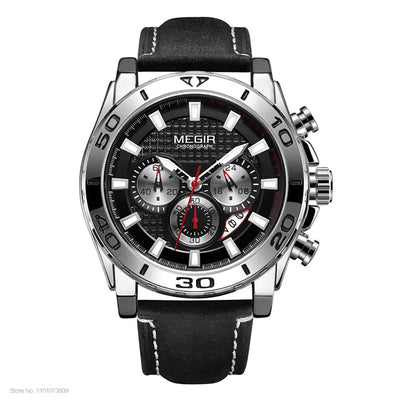 Montre à Quartz avec Bracelet en Cuir