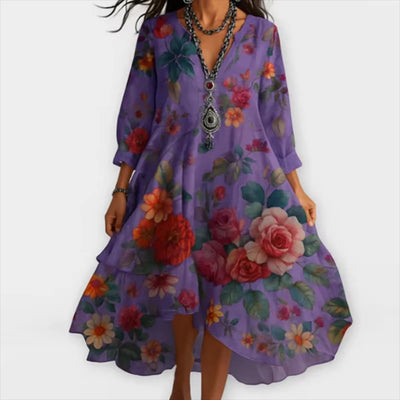Marina | Robe Midi Fleurie