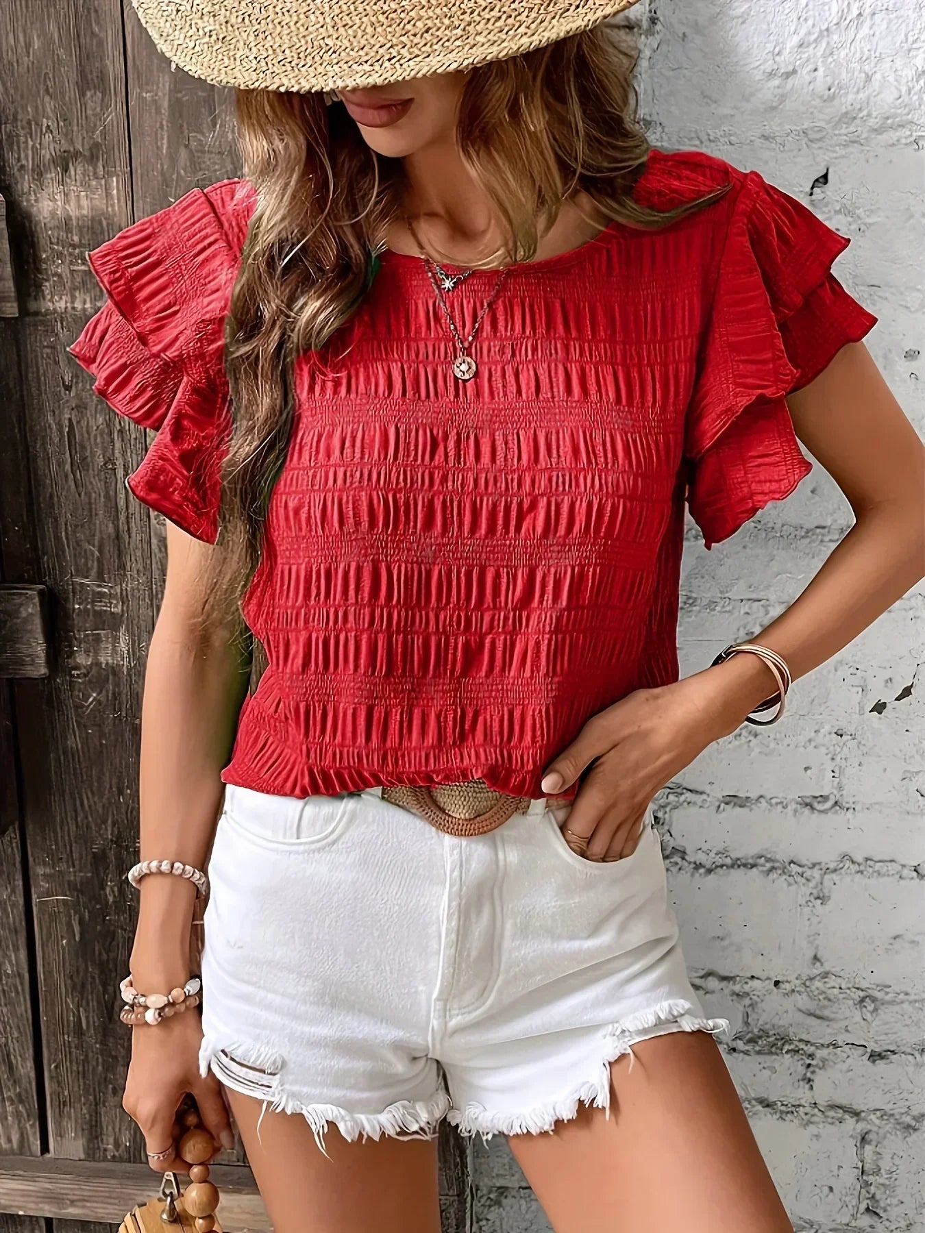 Charmaine™ | Blouse Légère et Aérée avec de Jolis Volants