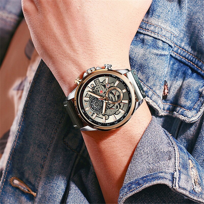 Montre Calendrier Quartz Multifonction