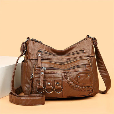 Olivia™ Vintage Charm | Sac à Fermeture Éclair Souple