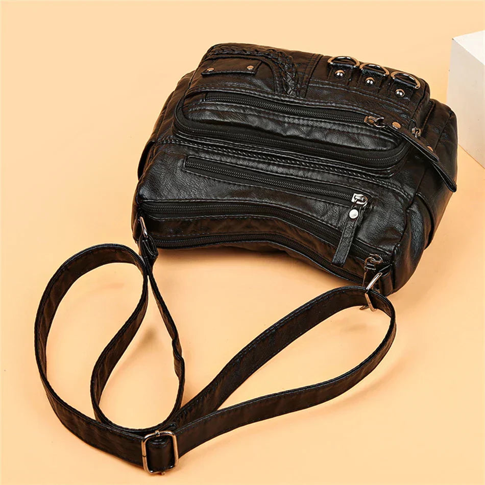 Olivia™ Vintage Charm | Sac à Fermeture Éclair Souple