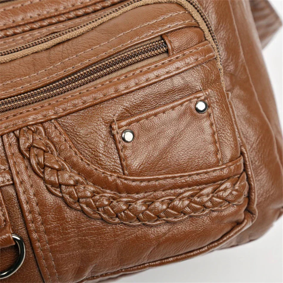 Olivia™ Vintage Charm | Sac à Fermeture Éclair Souple