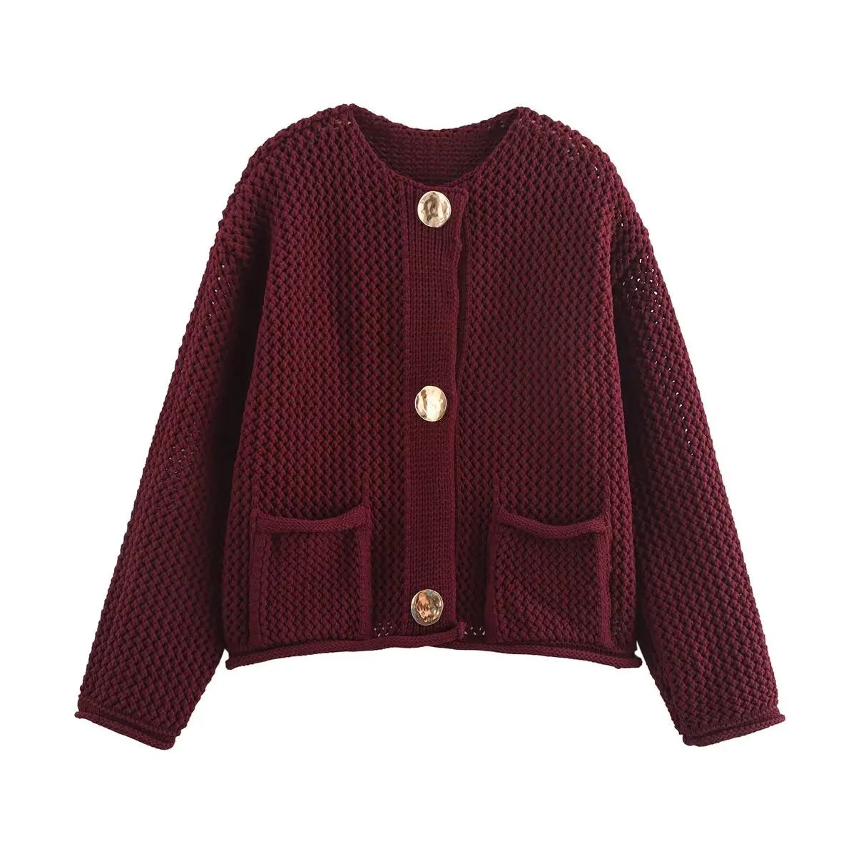 Roxane - Cardigan tendance avec boutons dorés