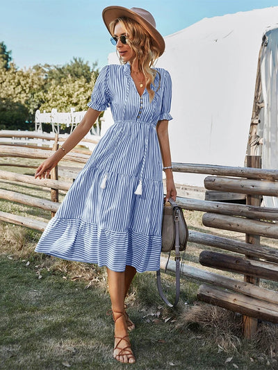 Bernice | Robe Classique Rayée