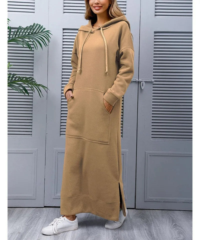 Ciska™ - Robe Élégante avec Capuche et Manches Longues