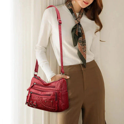 Olivia™ Vintage Charm | Sac à Fermeture Éclair Souple