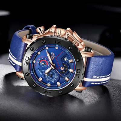 Montre de Luxe Militaire en Acier Quartz