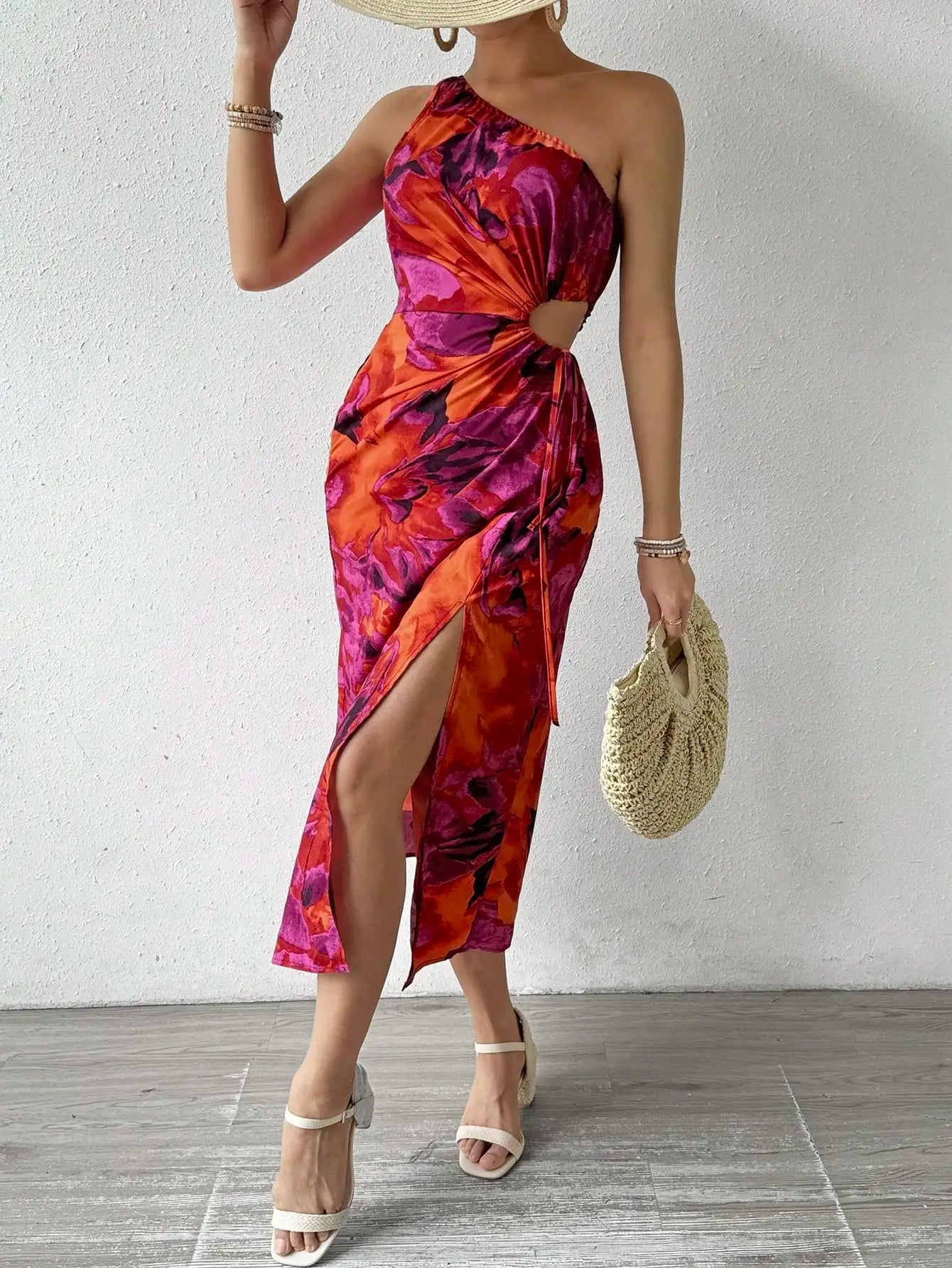 Sandra | Robe Serrée avec Nœud à Une Épaule