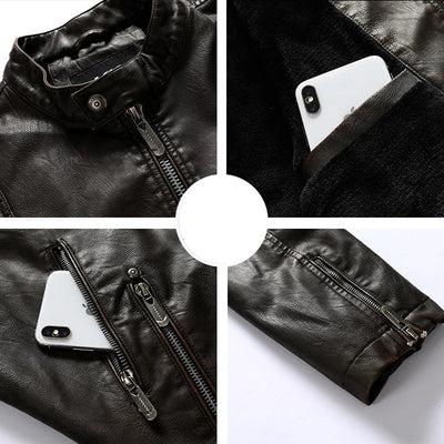 Veste en cuir pour homme avec style