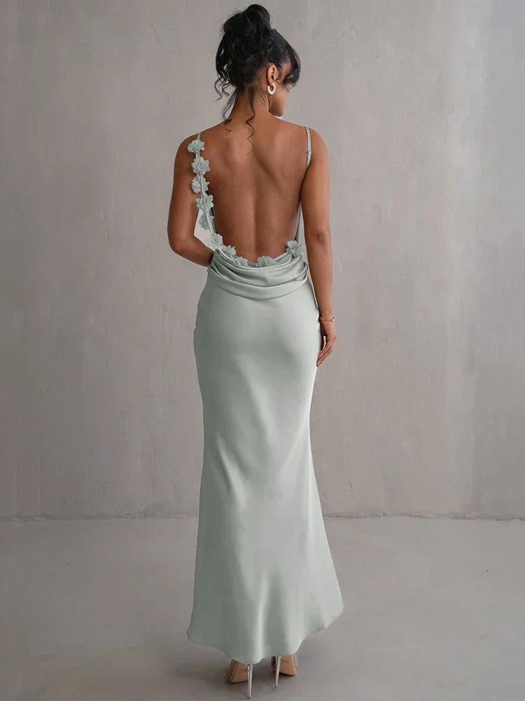 Romina™ | Robe maxi florale sans dos