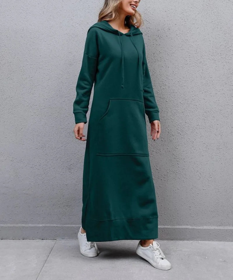 Ciska™ - Robe Élégante avec Capuche et Manches Longues