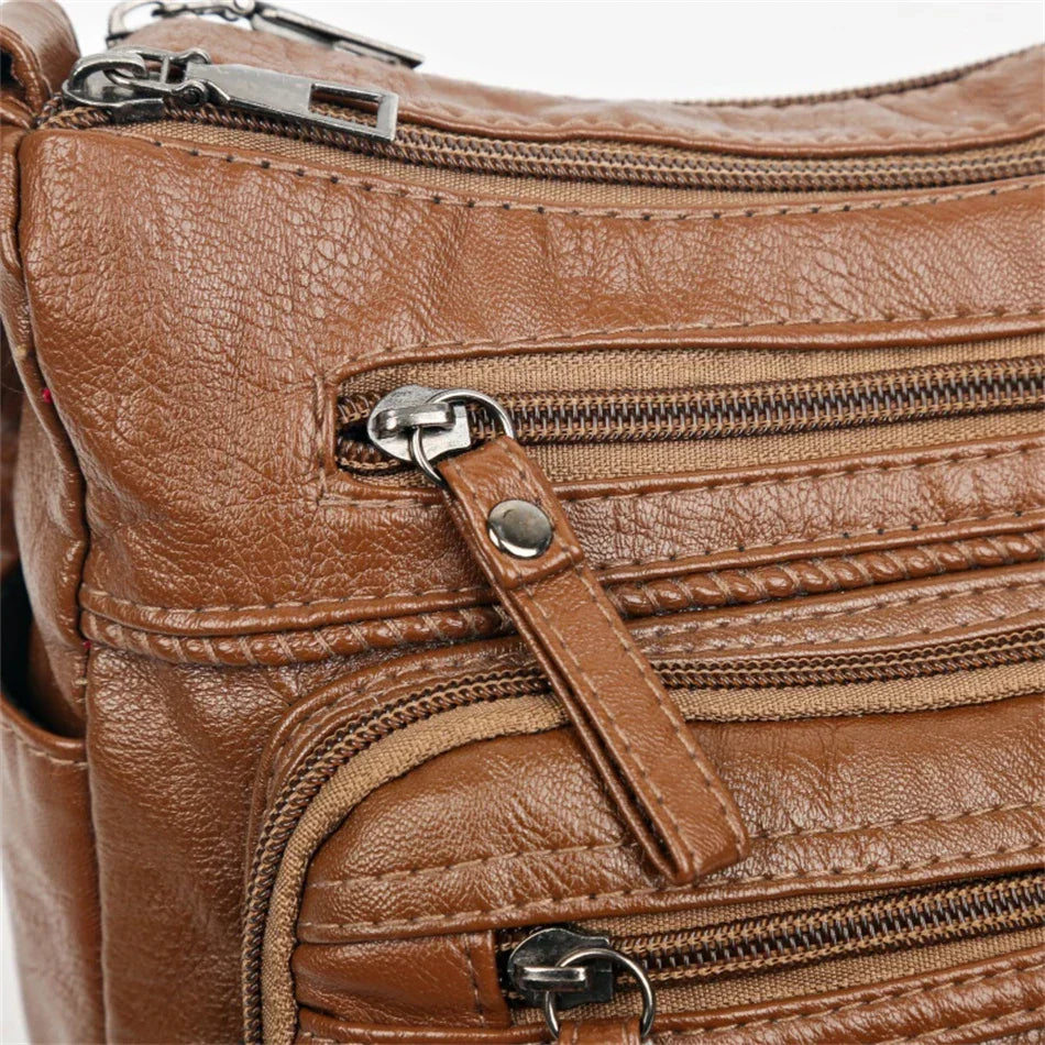 Olivia™ Vintage Charm | Sac à Fermeture Éclair Souple