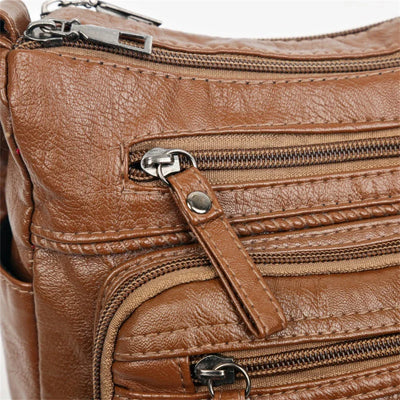 Olivia™ Vintage Charm | Sac à Fermeture Éclair Souple