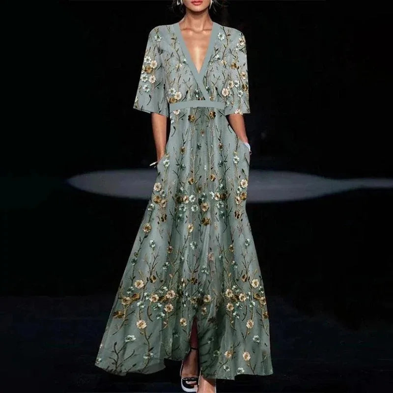 Sofía | Élégant Robe Maxi à Fleurs