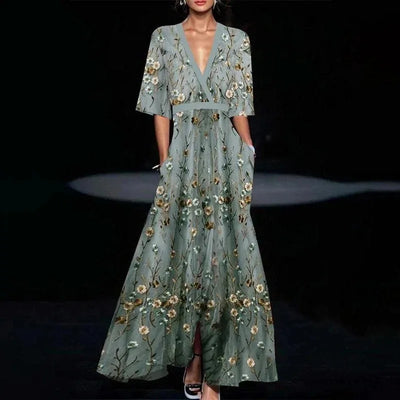 Sofía | Élégant Robe Maxi à Fleurs
