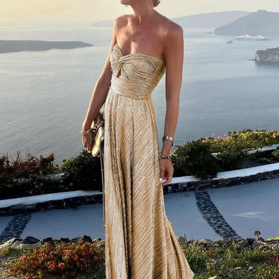 Victoria | Robe Maxi Élégante Sans Bretelles