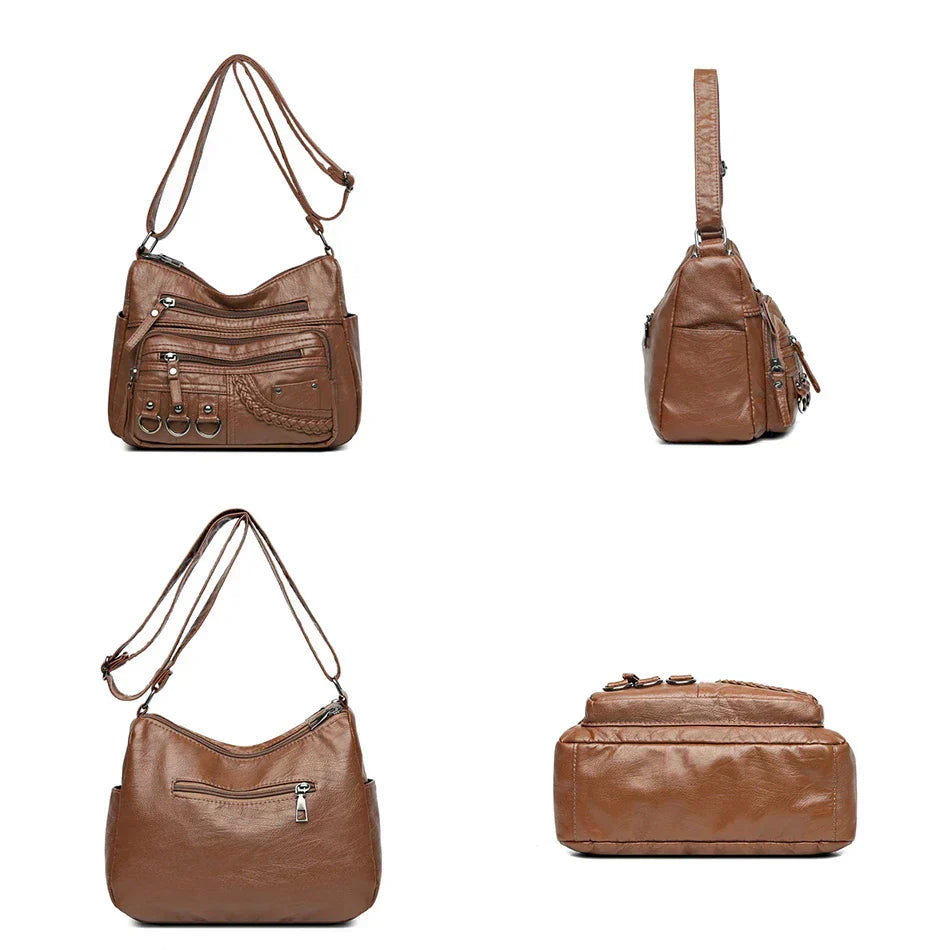 Olivia™ Vintage Charm | Sac à Fermeture Éclair Souple