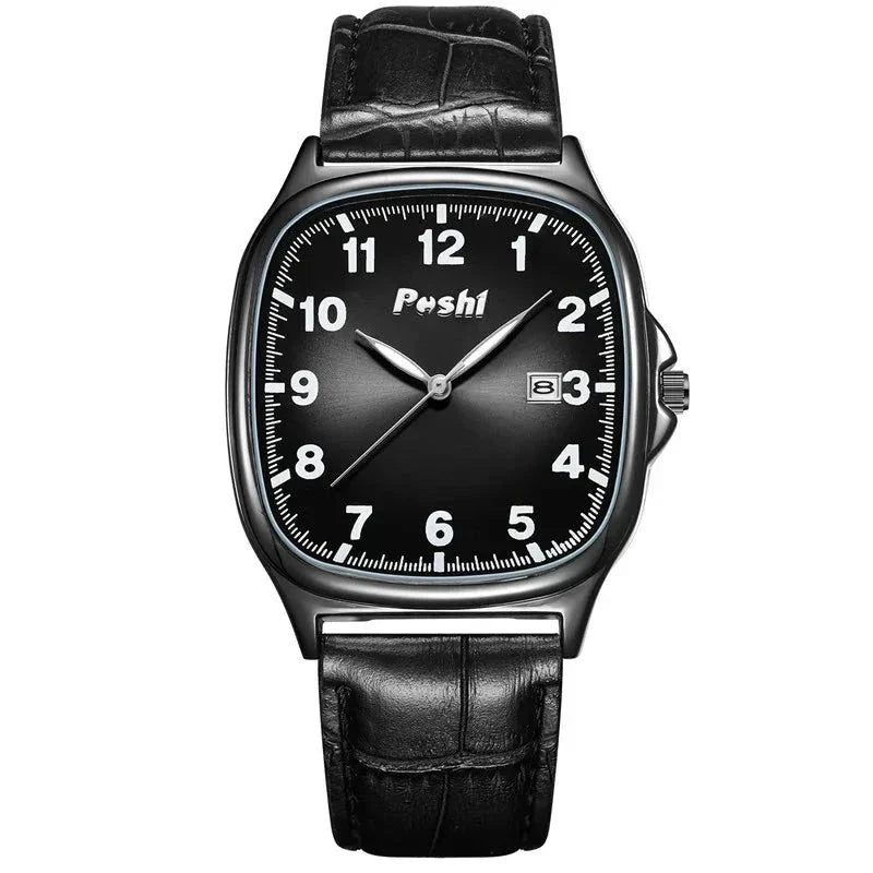 Montre à Quartz avec Bracelet en Cuir de Mode