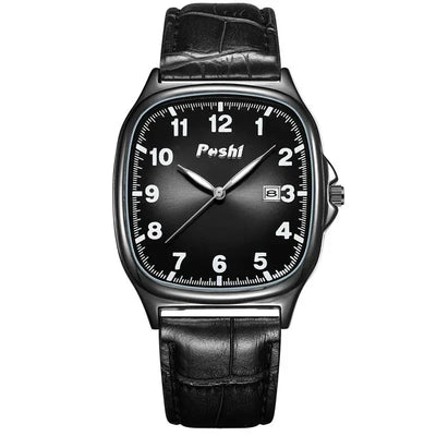 Montre à Quartz avec Bracelet en Cuir de Mode