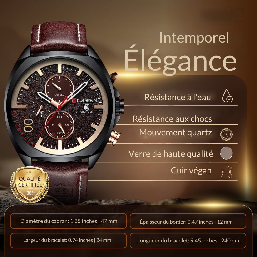 Montre militaire sportive chronographe classique