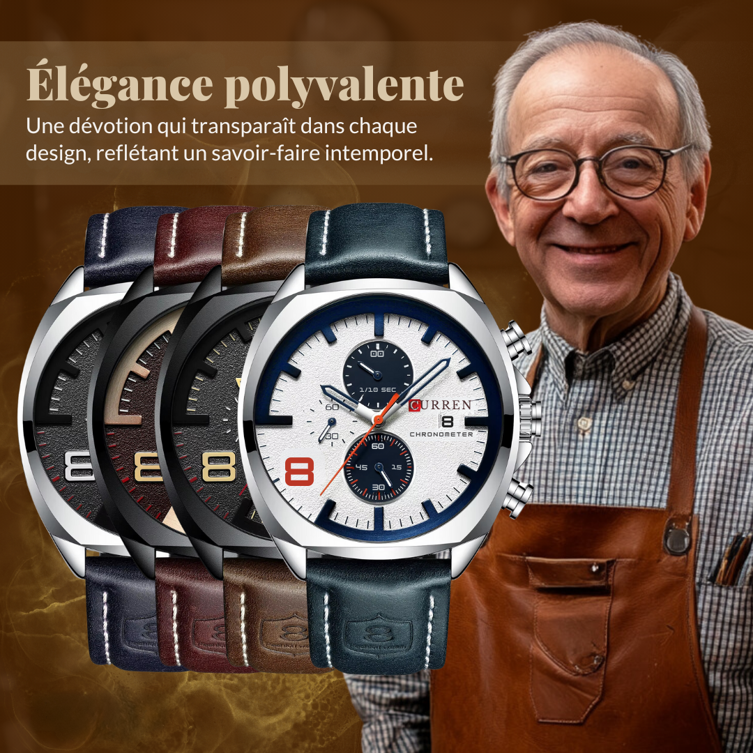 Montre militaire sportive chronographe classique