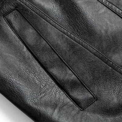 Veste en cuir naturel