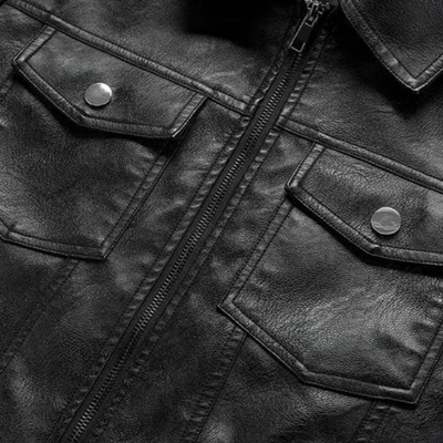 Veste en cuir naturel