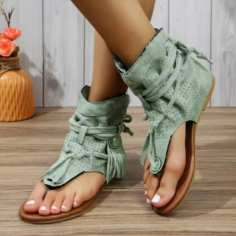 Ella™ - Sandales Vintage à Franges