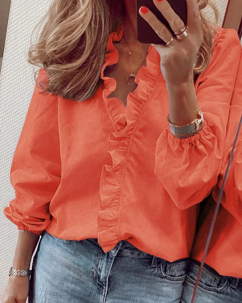 Enola™ | Blouse Féminine avec Volants Ludiques