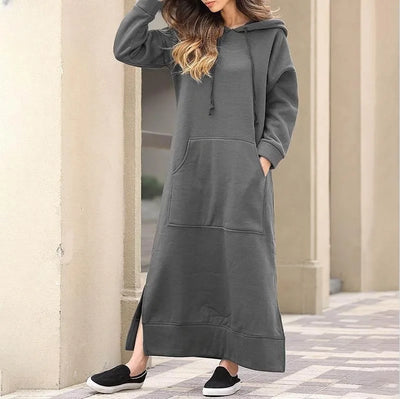 Ciska™ - Robe Élégante avec Capuche et Manches Longues
