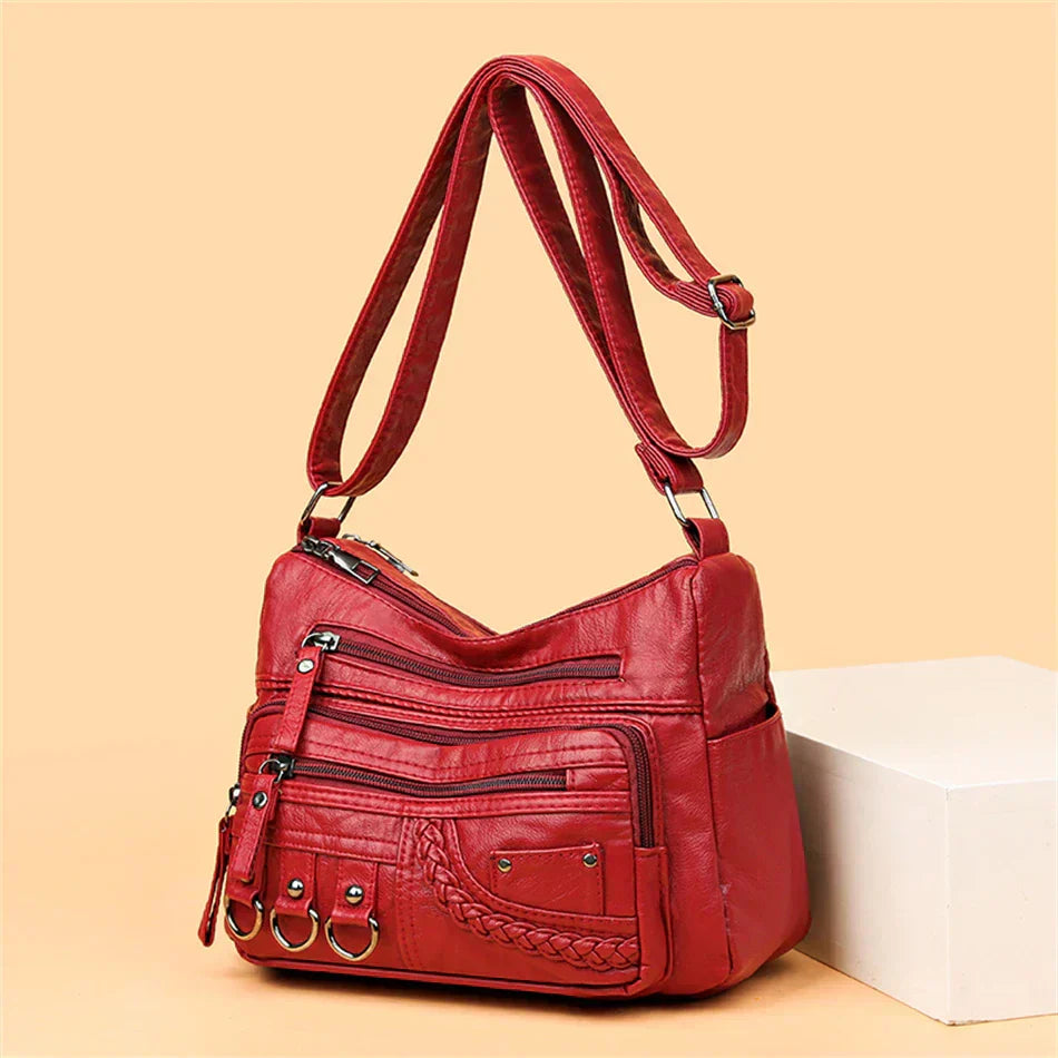 Olivia™ Vintage Charm | Sac à Fermeture Éclair Souple