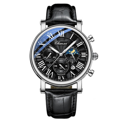 Montre Quartz avec Bracelet en Cuir de Luxe