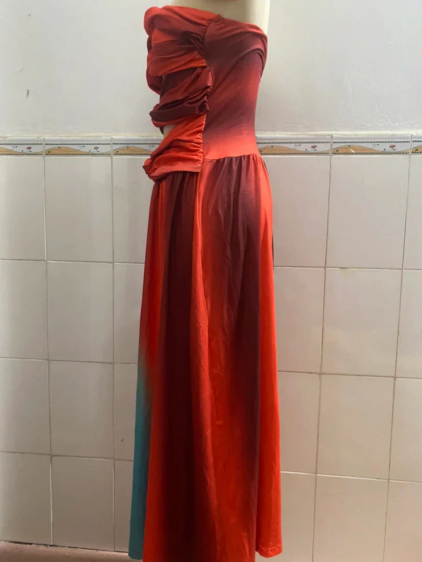 Diana | Robe Maxi Élégante à Rayures Colorées