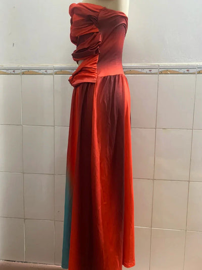 Diana | Robe Maxi Élégante à Rayures Colorées