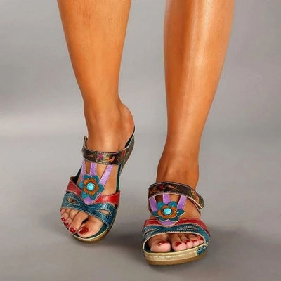 Ellie™ - Sandales Orthopédiques Artisanales avec Support de Voûte