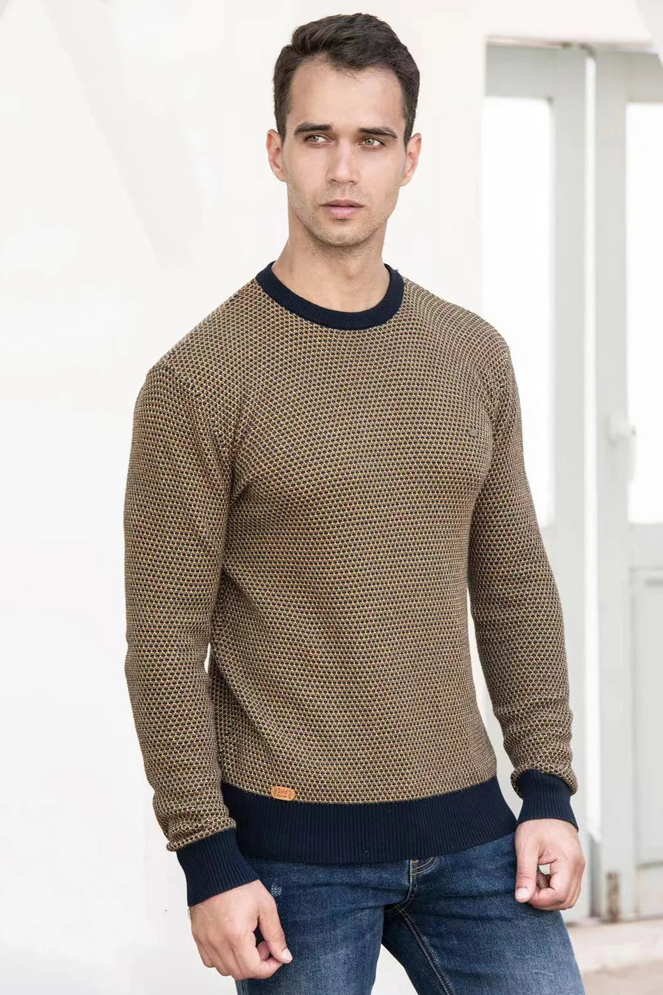 Wout | Pull pour homme avec motif à carreaux
